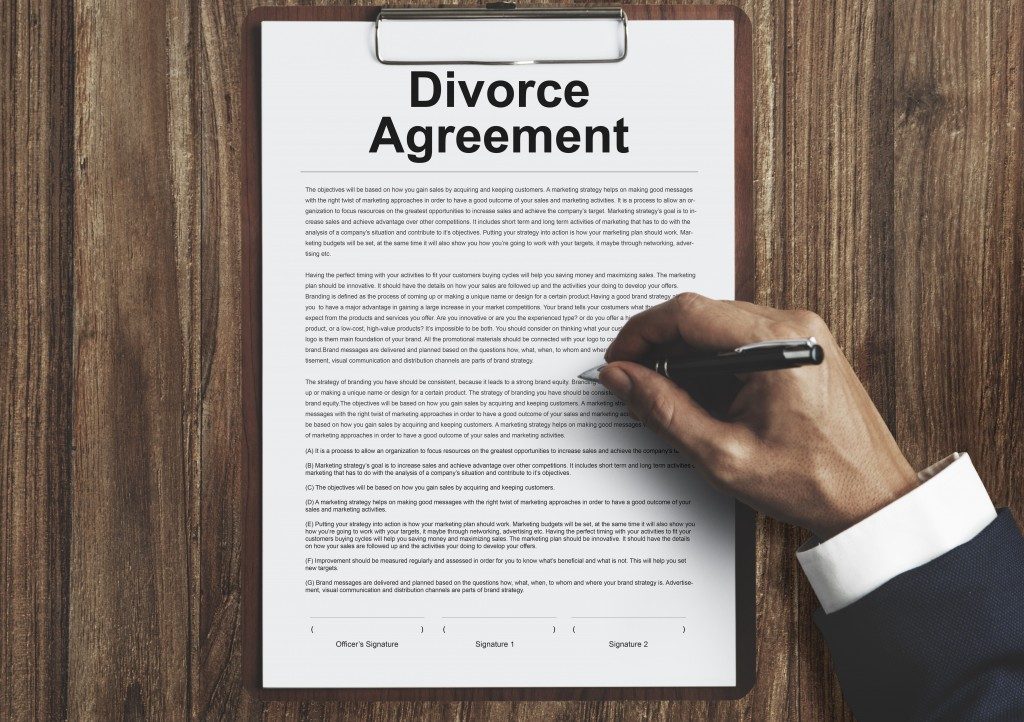 divorce agreement contract
